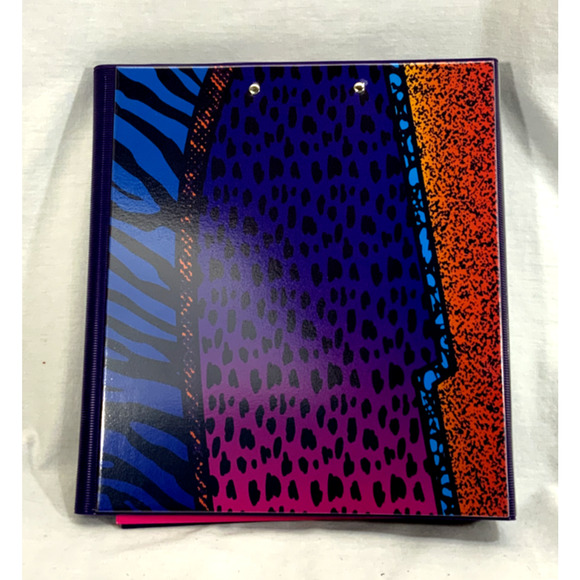 Trapper Keeper Animal Print Binder Retro Vtg 80s 90s Folder Mead - Picture 4 of 4